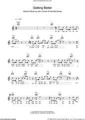 Cover icon of Getting Better sheet music for voice and other instruments (fake book) by The Beatles, John Lennon and Paul McCartney, intermediate skill level