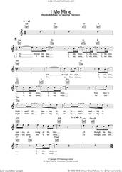 Cover icon of I Me Mine sheet music for voice and other instruments (fake book) by The Beatles and George Harrison, intermediate skill level