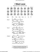 Cover icon of I Want Love sheet music for guitar (chords) by Elton John and Bernie Taupin, intermediate skill level