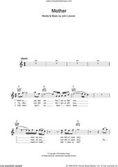 Cover icon of Mother sheet music for voice and other instruments (fake book) by John Lennon, intermediate skill level