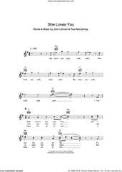 Cover icon of She Loves You sheet music for voice and other instruments (fake book) by The Beatles, John Lennon and Paul McCartney, intermediate skill level