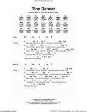 Cover icon of Tiny Dancer sheet music for guitar (chords) by Elton John and Bernie Taupin, intermediate skill level