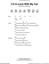 Cover icon of I'm In Love With My Car sheet music for guitar (chords) by Queen and Roger Meddows Taylor, intermediate skill level