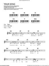 Cover icon of Your Song sheet music for piano solo (chords, lyrics, melody) by Ellie Goulding, Elton John and Bernie Taupin, intermediate piano (chords, lyrics, melody)