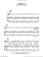Cover icon of Sinking In sheet music for voice, piano or guitar by Lucie Silvas, intermediate skill level