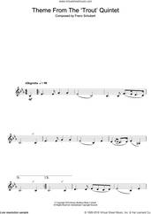 Cover icon of Theme From The Trout Quintet (Die Forelle) sheet music for saxophone solo by Franz Schubert, classical score, intermediate skill level