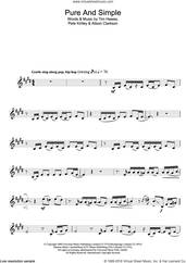 Cover icon of Pure And Simple sheet music for clarinet solo by Hear'Say, Alison Clarkson, Pete Kirtley and Tim Hawes, intermediate skill level