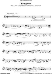 Cover icon of Evergreen sheet music for clarinet solo by Will Young, Westlife, David Kreuger, Jorgen Elofsson and Per Magnusson, intermediate skill level