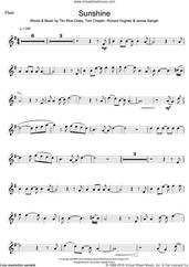 Cover icon of Sunshine sheet music for flute solo by Tim Rice-Oxley, James Sanger, Richard Hughes and Tom Chaplin, intermediate skill level