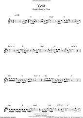 Cover icon of Gold sheet music for flute solo by Prince, intermediate skill level