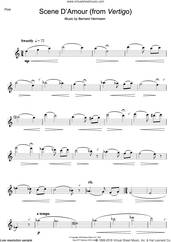 Cover icon of Scene D'Amour (from Vertigo) sheet music for flute solo by Bernard Herrmann, intermediate skill level