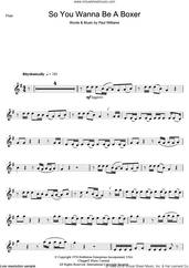 Cover icon of So You Wanna Be A Boxer (from Bugsy Malone) sheet music for flute solo by Paul Williams, intermediate skill level