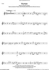 Cover icon of Human sheet music for violin solo by The Killers, Brandon Flowers, Dave Keuning, Mark Stoermer and Ronnie Vannucci, intermediate skill level