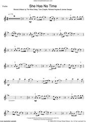 Cover icon of She Has No Time sheet music for violin solo by Tim Rice-Oxley, James Sanger, Richard Hughes and Tom Chaplin, intermediate skill level