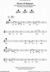 Cover icon of Rivers Of Babylon sheet music for piano solo (chords, lyrics, melody) by Boney M., Brent Dowe, Frank Farian, George Reyam and James McNaughton, intermediate piano (chords, lyrics, melody)