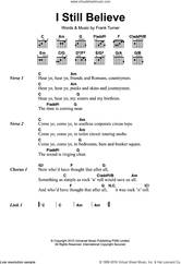 Cover icon of I Still Believe sheet music for guitar (chords) by Frank Turner, intermediate skill level