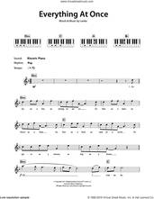 Cover icon of Everything At Once sheet music for piano solo (chords, lyrics, melody) by Lenka, intermediate piano (chords, lyrics, melody)