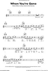Cover icon of When You're Gone sheet music for voice and other instruments (fake book) by Bryan Adams, Chisholm Melanie and Eliot Kennedy, intermediate skill level