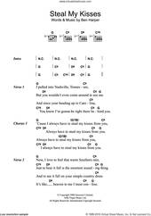 Cover icon of Steal My Kisses sheet music for guitar (chords) by Ben Harper, intermediate skill level