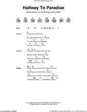 Cover icon of Halfway To Paradise sheet music for guitar (chords) by Billy Fury, Carole King and Gerry Goffin, intermediate skill level