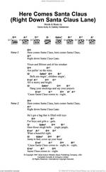 Cover icon of Here Comes Santa Claus (Right Down Santa Claus Lane) sheet music for guitar (chords) by Bing Crosby, Gene Autry and Oakley Haldeman, intermediate skill level