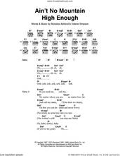 Cover icon of Ain't No Mountain High Enough sheet music for guitar (chords) by Diana Ross, Nickolas Ashford and Valerie Simpson, intermediate skill level