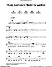 Cover icon of These Boots Are Made For Walking sheet music for piano solo (chords, lyrics, melody) by Nancy Sinatra and Lee Hazlewood, intermediate piano (chords, lyrics, melody)
