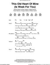 Cover icon of This Old Heart Of Mine (Is Weak For You) sheet music for guitar (chords) by The Isley Brothers, Brian Holland, Freddie Gorman, Georgia Dobbins, Robert Bateman and William Garrett, intermediate skill level