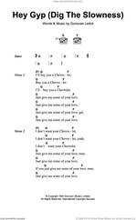 Cover icon of Hey Gyp (Dig The Slowness) sheet music for guitar (chords) by Walter Donovan and Donovan Leitch, intermediate skill level