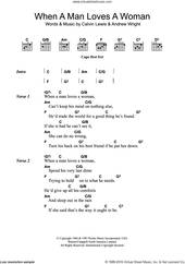 Cover icon of When A Man Loves A Woman sheet music for guitar (chords) by Percy Sledge, Andrew Wright and Calvin Lewis, intermediate skill level