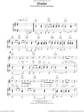 Cover icon of Shelter sheet music for voice, piano or guitar by Ray LaMontagne, intermediate skill level