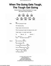 Cover icon of When The Going Gets Tough, The Tough Get Going sheet music for guitar (chords) by Billy Ocean, Barry Eastmond, Robert John Lange and Wayne Brathwaite, intermediate skill level