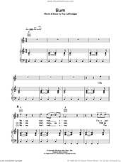Cover icon of Burn sheet music for voice, piano or guitar by Ray LaMontagne, intermediate skill level