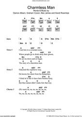 Cover icon of Charmless Man sheet music for guitar (chords) by Blur, Alex James, Damon Albarn, David Rowntree and Graham Coxon, intermediate skill level
