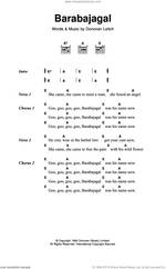 Cover icon of Barabajagal sheet music for guitar (chords) by Walter Donovan and Donovan Leitch, intermediate skill level