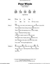 Cover icon of Four Winds sheet music for guitar (chords) by Bright Eyes and Conor Oberst, intermediate skill level