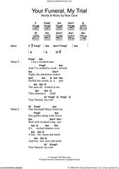 Cover icon of Your Funeral, My Trial sheet music for guitar (chords) by Nick Cave, intermediate skill level