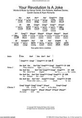 Cover icon of Your Revolution Is A Joke sheet music for guitar (chords) by Funeral For A Friend, Darran Smith, Gareth Davies, Kris Roberts, Matthew Davies and Ryan Richards, intermediate skill level