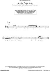 Cover icon of Act Of Contrition sheet music for voice and other instruments (fake book) by Madonna and Patrick Leonard, intermediate skill level