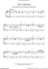 Cover icon of P.S. I Love You sheet music for voice and other instruments (fake book) by The Beatles and John Lennon, intermediate skill level