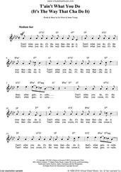 Cover icon of Tain't What You Do sheet music for voice and other instruments (fake book) by Ella Fitzgerald, James Young and Sy Oliver, intermediate skill level
