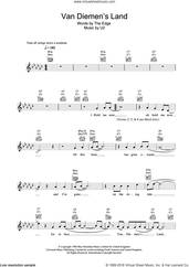 Cover icon of Van Diemen's Land sheet music for voice and other instruments (fake book) by U2 and The Edge, intermediate skill level