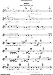 Cover icon of Freak sheet music for voice and other instruments (fake book) by Silverchair and Daniel Johns, intermediate skill level