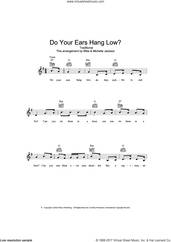 Cover icon of Do Your Ears Hang Low? sheet music for voice and other instruments (fake book), intermediate skill level