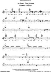 Cover icon of I've Been Everywhere sheet music for voice and other instruments (fake book) by Lucky Starr and Geoff Mack, intermediate skill level