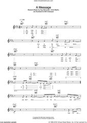 Cover icon of A Message sheet music for voice and other instruments (fake book) by Coldplay, Chris Martin, Guy Berryman, Jonny Buckland and Will Champion, intermediate skill level