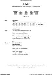 Cover icon of Fever sheet music for guitar (chords) by Little Willie John, Eva Cassidy, Peggy Lee, Eddie Cooley and John Davenport, intermediate skill level
