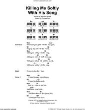 Cover icon of Killing Me Softly sheet music for piano solo (chords, lyrics, melody) by Norman Gimbel, The Fugees and Charles Fox, intermediate piano (chords, lyrics, melody)