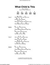 Cover icon of What Child Is This? sheet music for guitar (chords)  and William Chatterton Dix, intermediate skill level