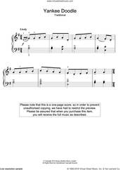 Cover icon of Yankee Doodle sheet music for piano solo by Traditional Nursery Rhyme and Miscellaneous, easy skill level